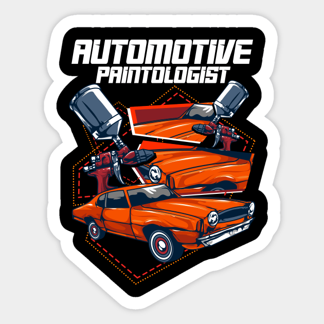 Automotive Paintologist Funny Car Repair Painter Sticker by theperfectpresents